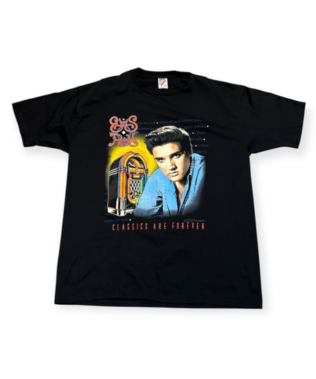 【USED】1990s ELVIS PRESLEY エルビスプレスリー SS T-SHIRT BLACK XLサイズ USA製