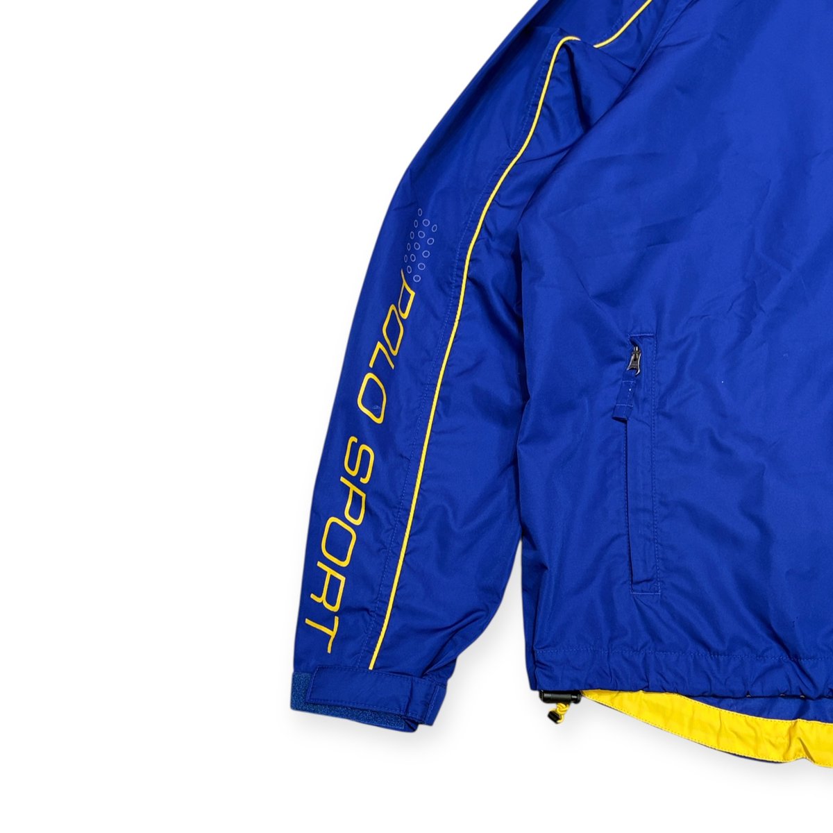 POLO SPORT ポロスポーツ ナイロンジャケット ネイビー/イエロー USED】90s POLO SPORTS ナイロンジャケット ネイビー、イエロー