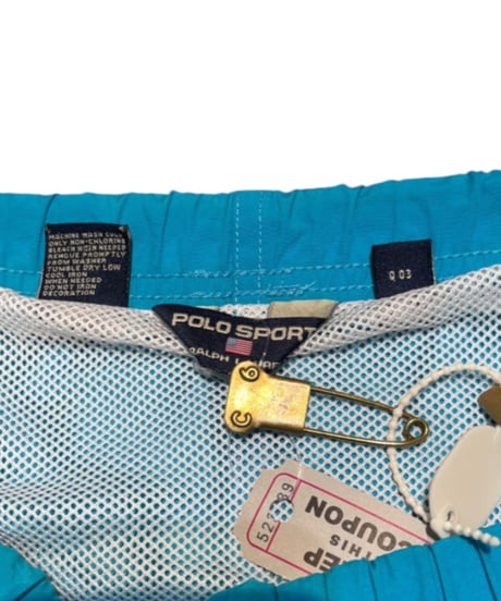 1990s POLO SPORTS ナイロンショーツ 水色