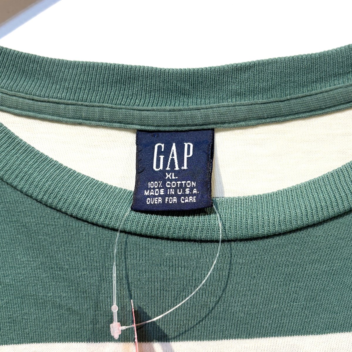 90s GAP ボーダーTシャツ “Made in USA” 90s OLD GAP ボーダーTシャツ Green x White XLサイズ アメリ
