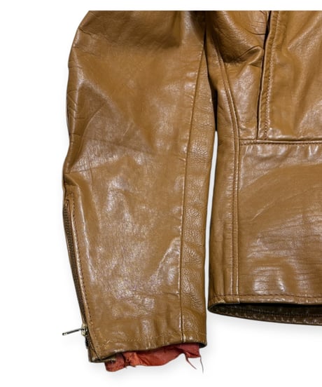 【USED】1970s HARLEY-DAVIDSON AMF シングルライダースジャケット ハーレーダビッドソン 革ジャン ブラウン