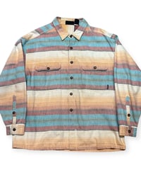 【USED】90s Patagonia  ヘビーフランネル  サニーストライプ  Lサイズ  ポルトガル製