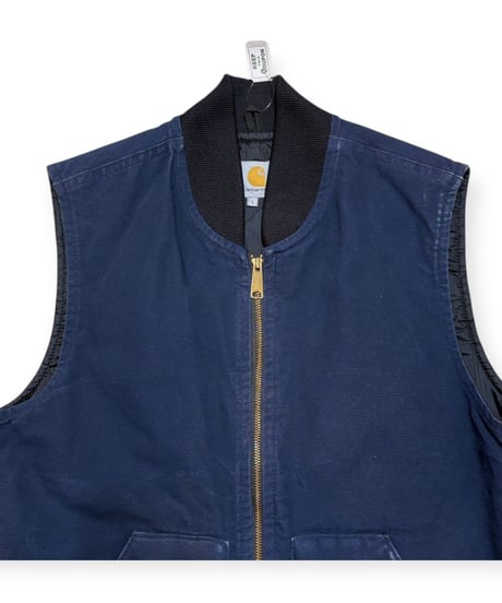 【USED】2000s Carhartt カーハート DUCK VEST ネイビー Lサイズ