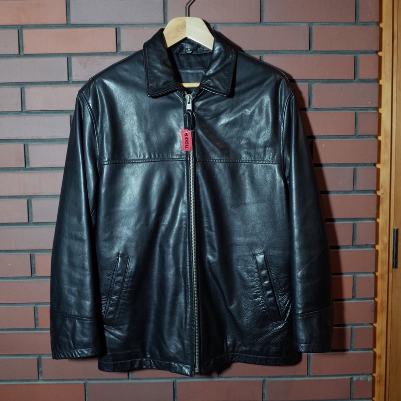 00’s OLD NAVY レザージャケット ブラック XL 雰囲気抜群 OLD NAVY 2000年製 レザージャケット ブラック XL