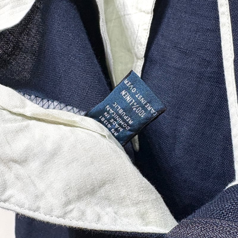 90s polo ralph lauren リネン　ショーツ　ネイビー W40】POLO by RALPH LAUREN リネンショーツ リネン100% | 古着屋