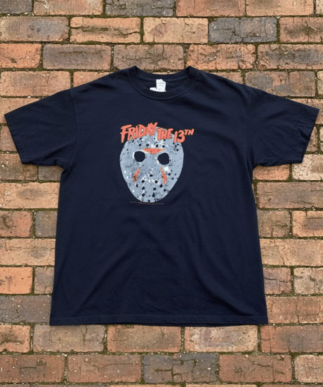 【USED】1990s Friday the 13th 13日の金曜日 SS T-SHIRTS 半袖Tシャツ BLACK XLサイズ anvil