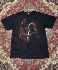 【USED】1990s Friday the 13th 13日の金曜日 SS T-SHIRTS 半袖Tシャツ BLACK Lサイズ anvil