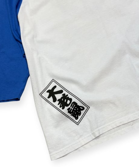 【USED】2000s RATFINK ラグランスリーブTシャツ BLUE,WHITE Mサイズ