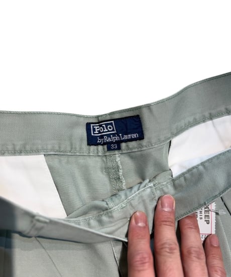【USED】 1990s Polo Ralph  Lauren  ショートパンツ W33 ミントグリーン