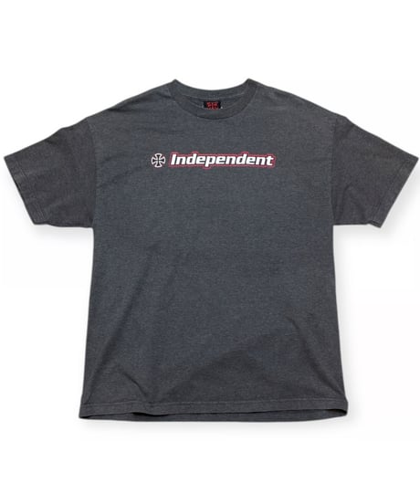 【USED】2000s INDEPENDENT インディペンデント 半袖Tシャツ GRAY XLサイズ アイアンクロス