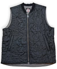 【USED】2000s INDEPENDENT リバーシブルベスト アイアンクロス柄キルティング GRAY