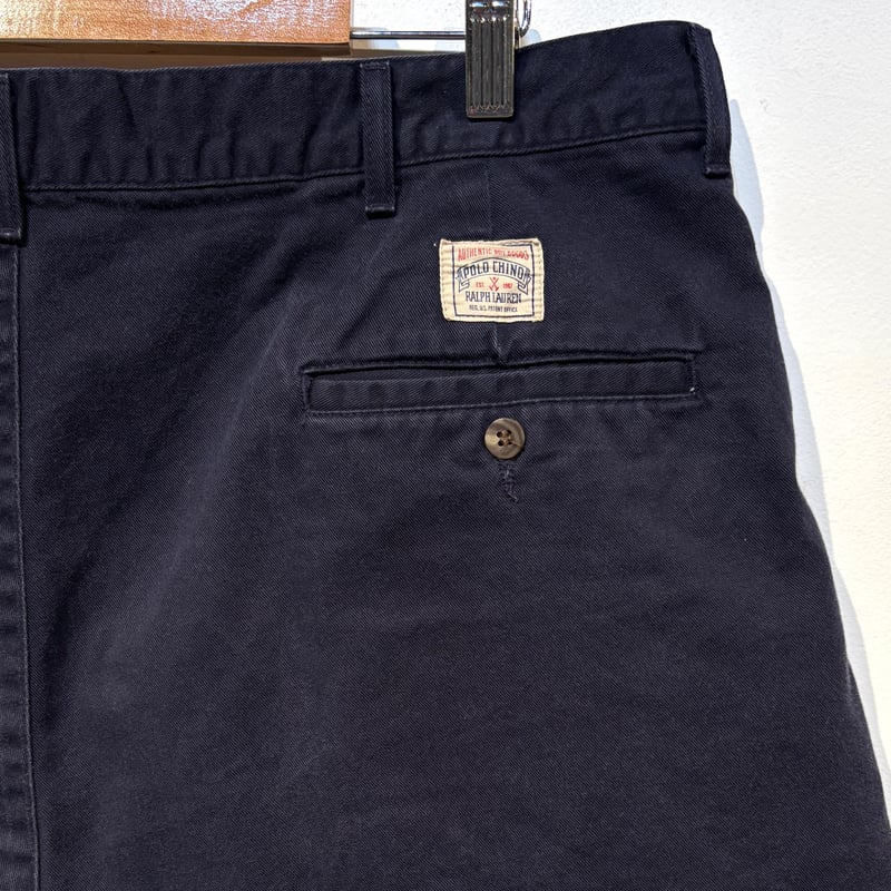 90s Ralph Lauren カーゴチノショーツ バギー ワイド ネイビー 90s Ralph Lauren カーゴチノショーツ バギー ワイド ネイビー