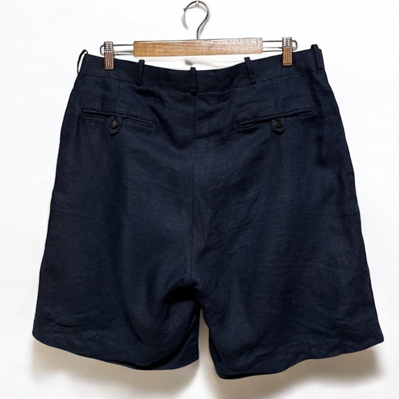 90s polo ralph lauren リネン　ショーツ　ネイビー 90s Polo Ralph Lauren インディゴリネンショートパンツ NAVY W