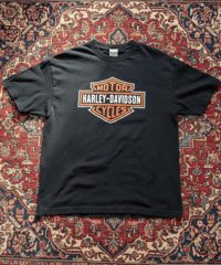 【USED】2000s HARLEY-DAVIDSON ハーレーダビッドソン 半袖Tシャツ ブラック XLサイズ アメリカ製