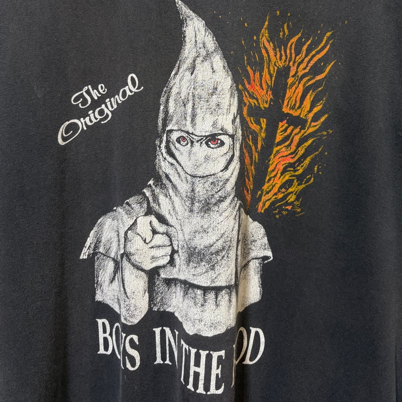 90s KKK tシャツ BOYS IN THE HOOD レア フェード USED】 90s KKK BOYS IN THE HOOD 半袖Tシャツ Lサイズ