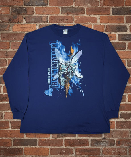【USED】2000s LINKIN PARK リンキン・パーク LS T-SHIRTS 長袖Tシャツ NAVY XLサイズ アメリカ製