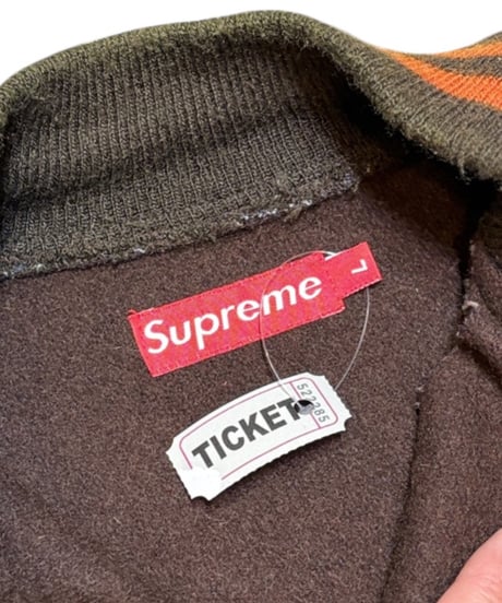 【USED】2000s Supreme スタジャン ブラウン Lサイズ アメリカ製