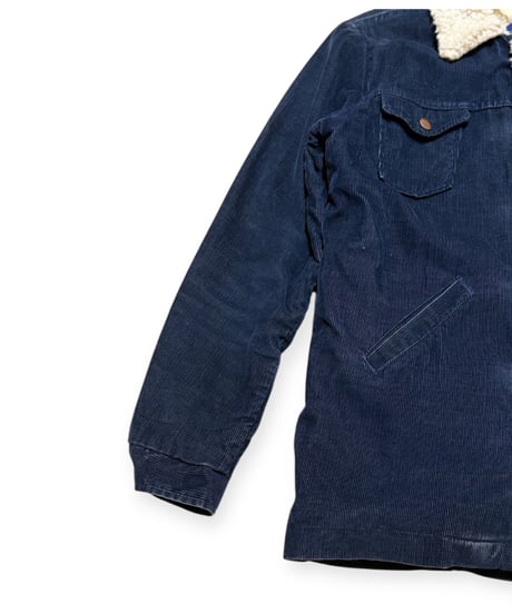 【USED】1990s Wrangler ラングラー ランチジャケット ボアコート NAVY Sサイズ位 アメリカ製