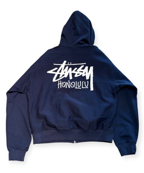 【NEW ITEM】  STUSSY   HONOLULU ホノルル限定   ZIP HOODIE   NAVY