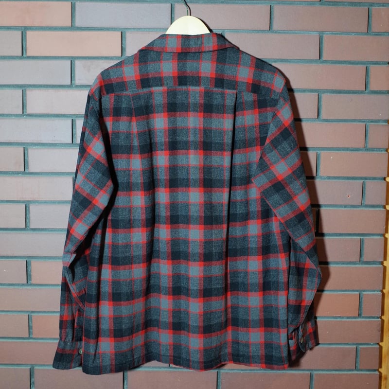 50s PENDLETON ボードシャツ Lサイズ レッド、グレー 極上美品 | ATR ST