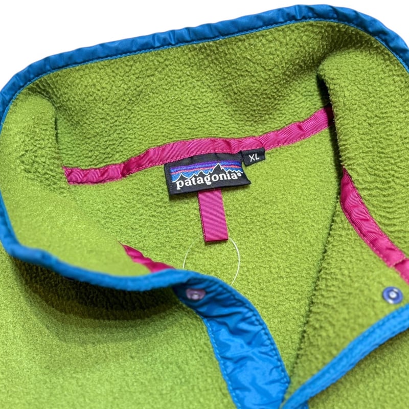 USED】1990s Patagonia パタゴニア シンチラスナップT グリーン XLサイ