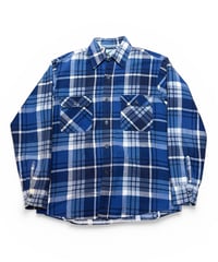 【USED】1980s field master LS SHIRTS プリントネル BLUE Mサイズ アメリカ製