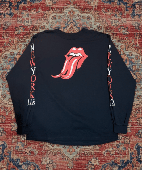 【USED】2000s The Rolling Stones ローリングストーンズ スプリットタン BLACK Lサイズ