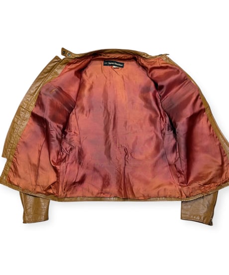 【USED】1970s HARLEY-DAVIDSON AMF シングルライダースジャケット ハーレーダビッドソン 革ジャン ブラウン
