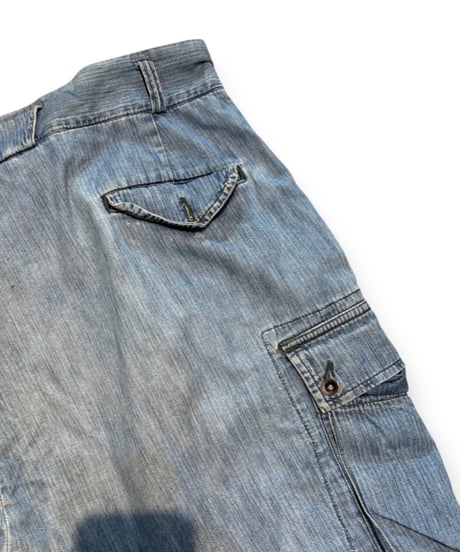 【USED】1990s RRL カーゴショートパンツ ヒッコリーストライプ　W40 USA製