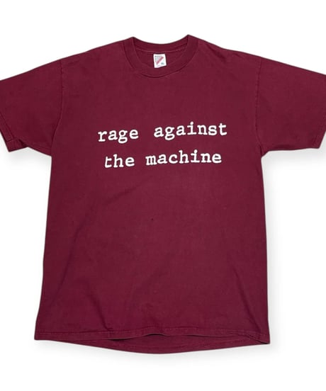 【USED】1990s Rage Against The Machine  バンドTシャツ  バーガンディ XLサイズ ジャージーズボディ USA製
