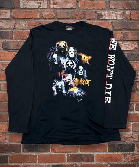 【USED】2000s Slipknot スリップノット 長袖Tシャツ SHOOTボディ Lサイズ