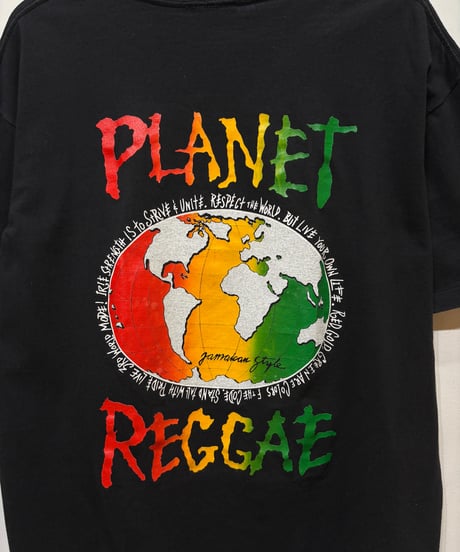 【USED】 1990s  PLANET REGGAE  レゲェ　ラスタ　Tシャツ　XLサイズ　アメリカ製