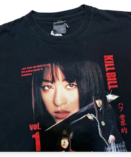【USED】2000s HUF x KILL BILL MOVIE 半袖Tシャツ BLACK XLサイズ