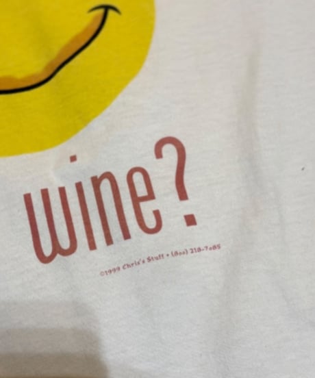 【USED】1990s got wine？ スマイリーフェイス WHITE Lサイズ