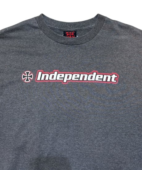 【USED】2000s INDEPENDENT インディペンデント 半袖Tシャツ GRAY XLサイズ アイアンクロス