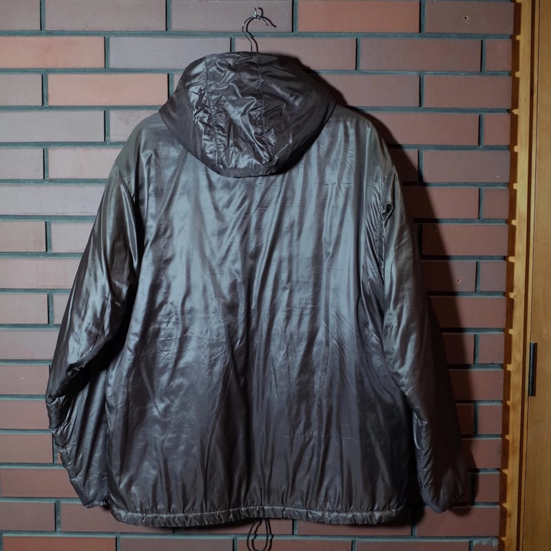 00s Patagonia マイクロパフフーディ ブラウンxオレンジ Lサイズ 美品 