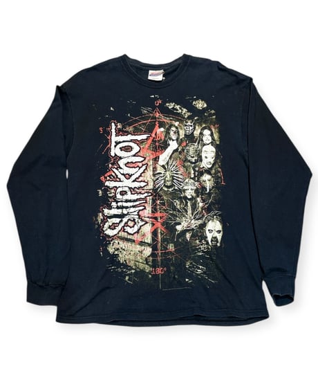 【USED】2000s SLIPKNOT スリップノット LS T-SHIRTS ブラック Lサイズ