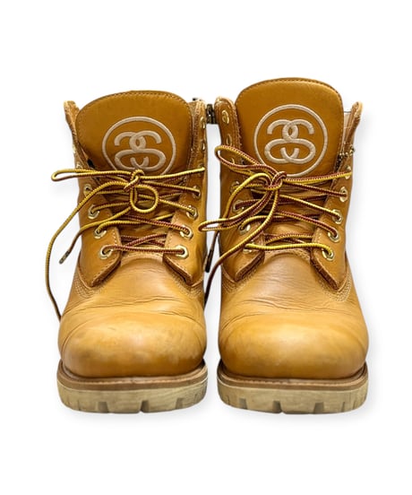 【USED】2000s STUSSY Timberland イエローブーツ コラボ 別注 サイズ26