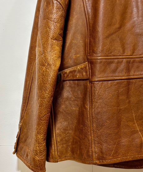 【USED】 90s Polo Ralph Lauren レザージャケット ボンバージャケット  ブラウン　XLサイズ