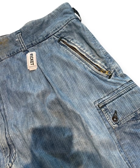 【USED】1990s RRL カーゴショートパンツ ヒッコリーストライプ　W40 USA製