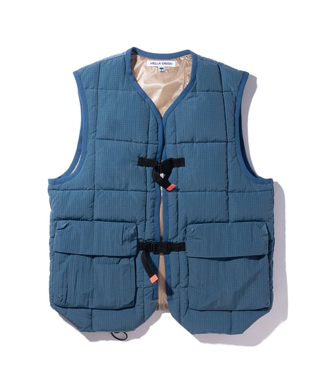 【NEW ITEM】 HELLA GREEN “Ripstop Nylon Down Vest”