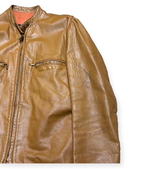 【USED】1970s HARLEY-DAVIDSON AMF シングルライダースジャケット ハーレーダビッドソン 革ジャン ブラウン