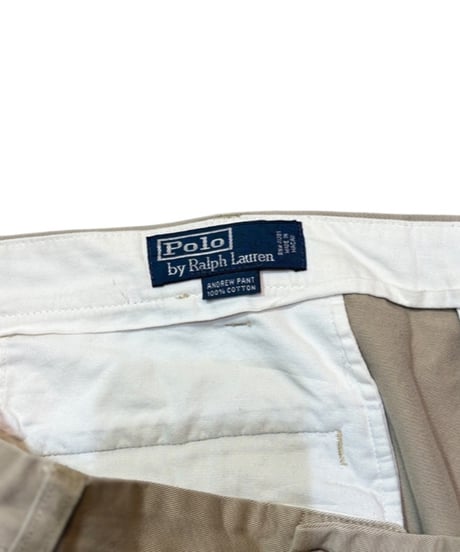 【USED】1990s Polo Ralph Lauren Andrew チノパン W40 ベージュ