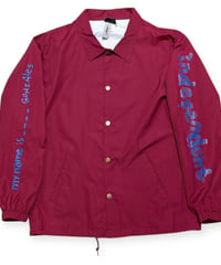 【USED】2000s INDEPENDENT マークゴンザレス コーチジャケット バーガンディ Lサイズ 美品