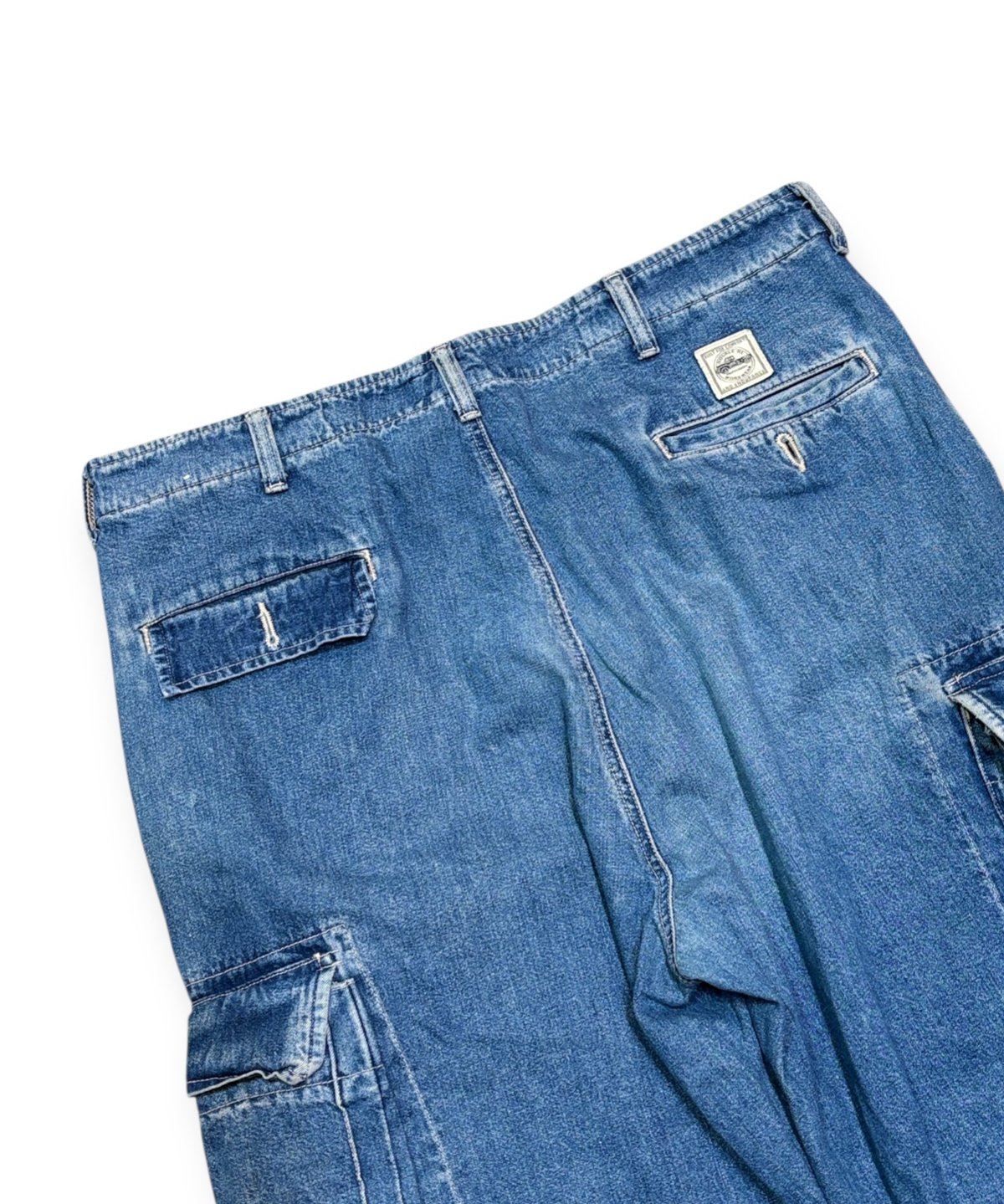 USED】1990s RRL デニムカーゴパンツ インディゴ 三つ星タグ期 W34 USA