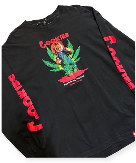 【USED】2000s COOKIES x CHUCKY LS T-SHIRTS BLACK XLサイズ