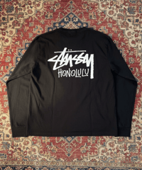 【NEW ITEM】 STUSSY  HONOLULU ホノルル限定  LS T-SHIRT  ブラック