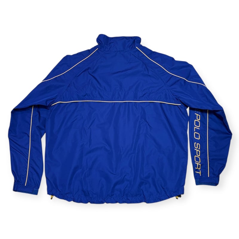 USED】90s POLO SPORTS ナイロンジャケット ネイビー、イエロー