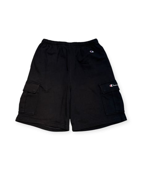【USED】Champion スウェットカーゴショーツ BLACK