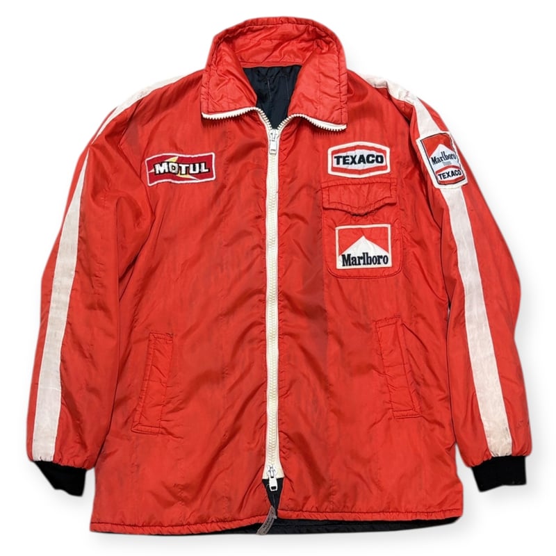 USED】1970s Marlboro マルボロ TEXACO レーシングジャケット キルテ
